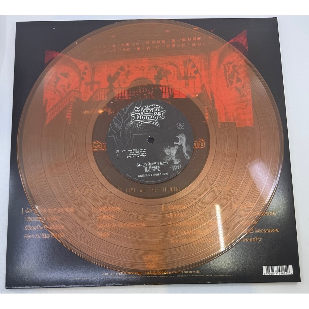 King Diamond - Songs For The Dead Live 12" Transparent Vinyl 2018 Metal Blade - Picture 3 of 6